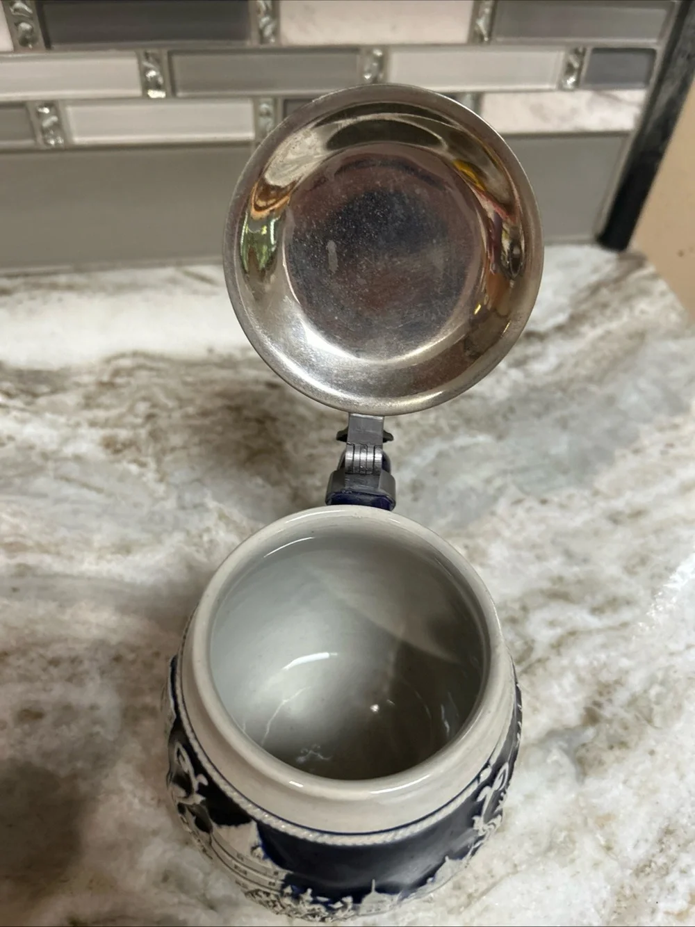 German Beer Stein With Pewter Lid VTG EUC“ West Germany STUTTGART WEKARA